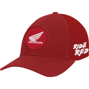 Main image of item: HONDA CURVED BILL RIDE RED HAT - RED
